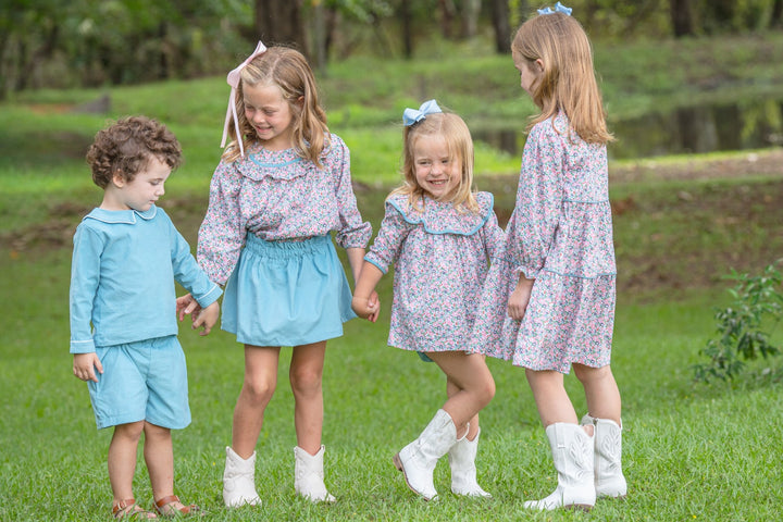 John Heirloom Blue Short Set