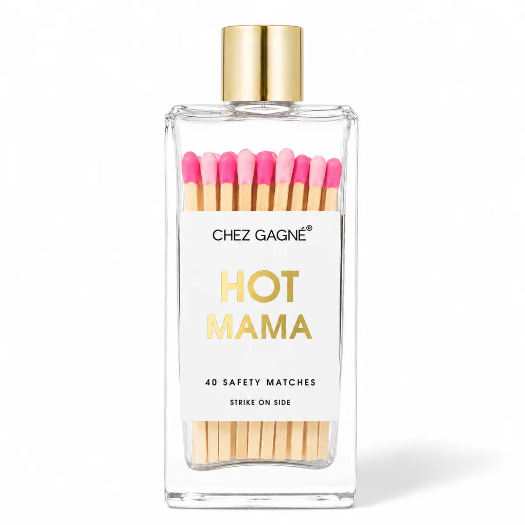 Hot Mama - Glass Bottle Matches  - Light Pink / Bright Pink Combo