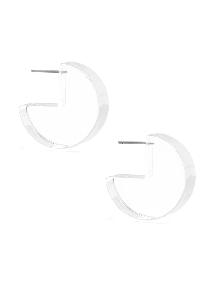 Lucite Pac-Man Huggie Earring  Jewelry