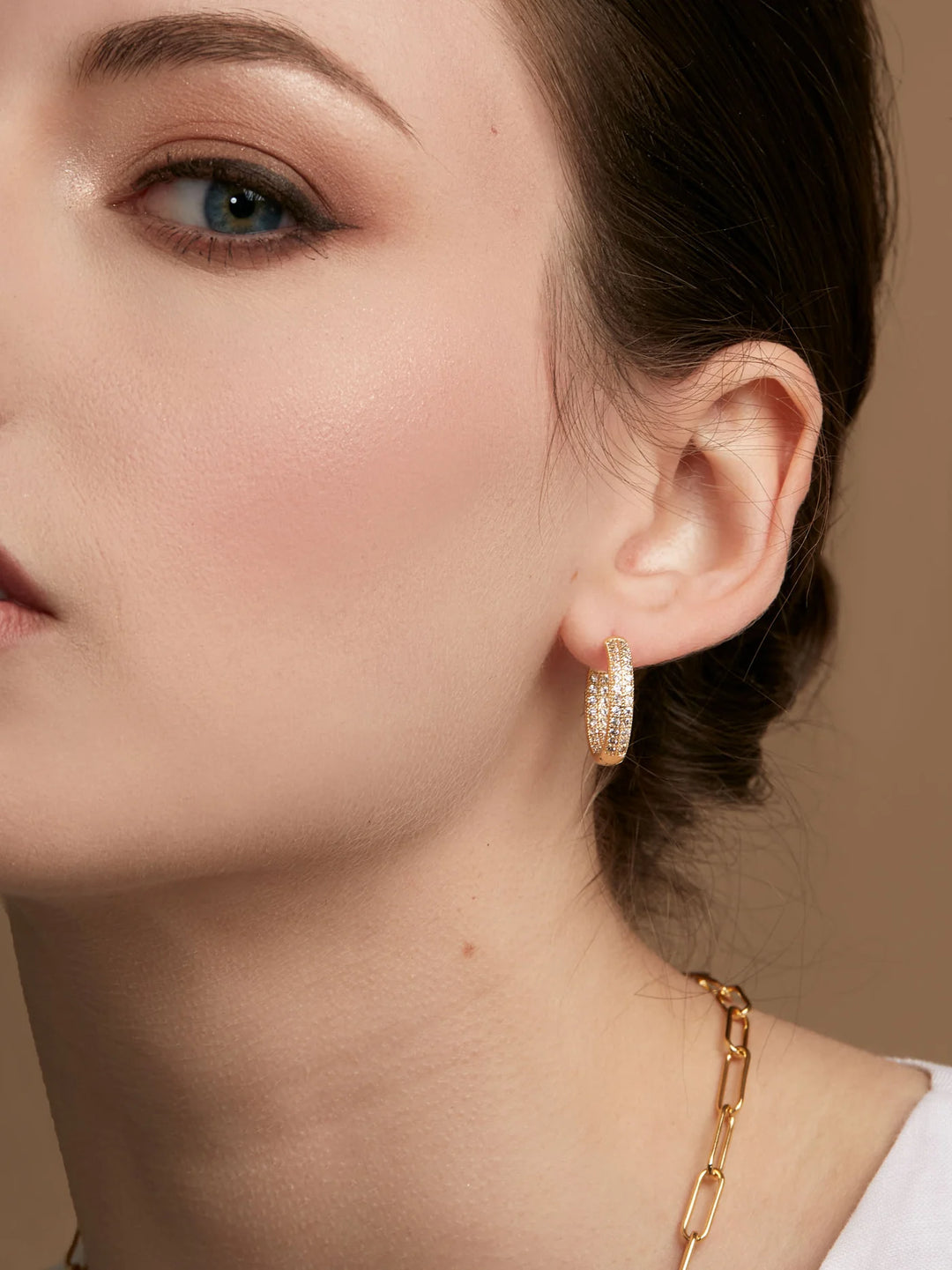 Crystal Huggie Earring