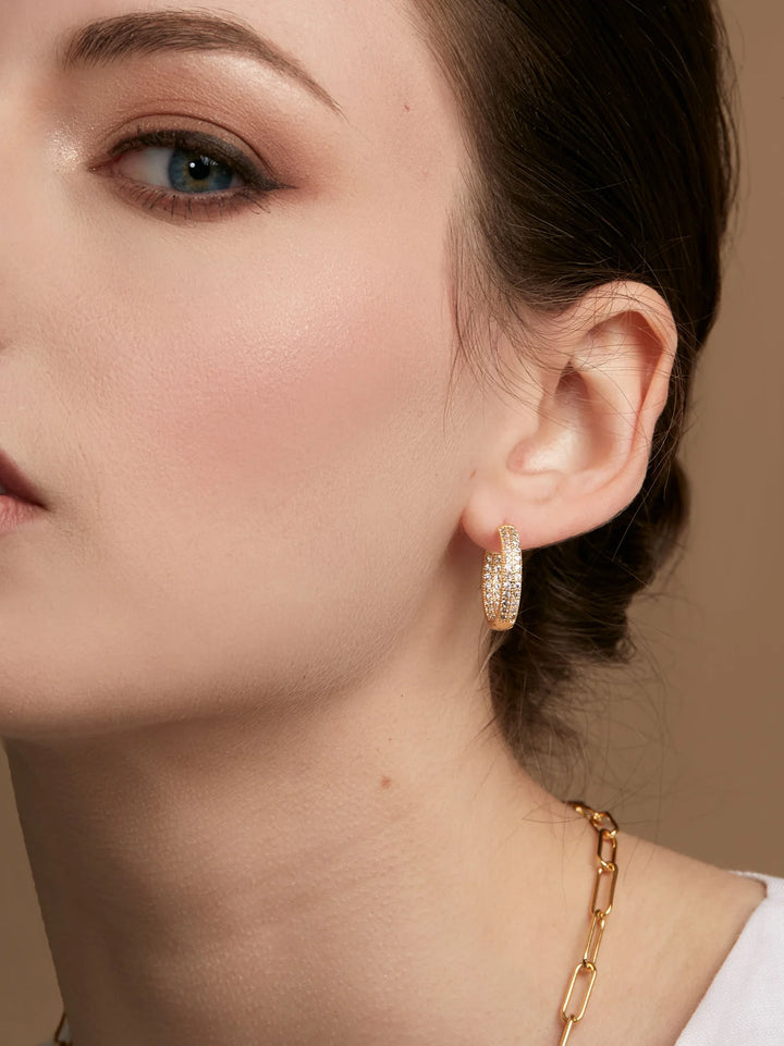 Crystal Huggie Earring