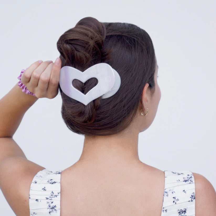 Mother of Pearl Heart Clip