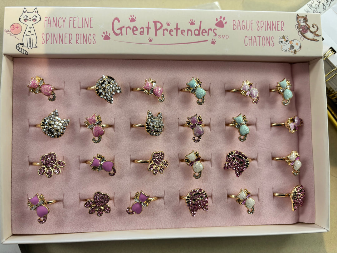 Fancy Feline Spinner Rings