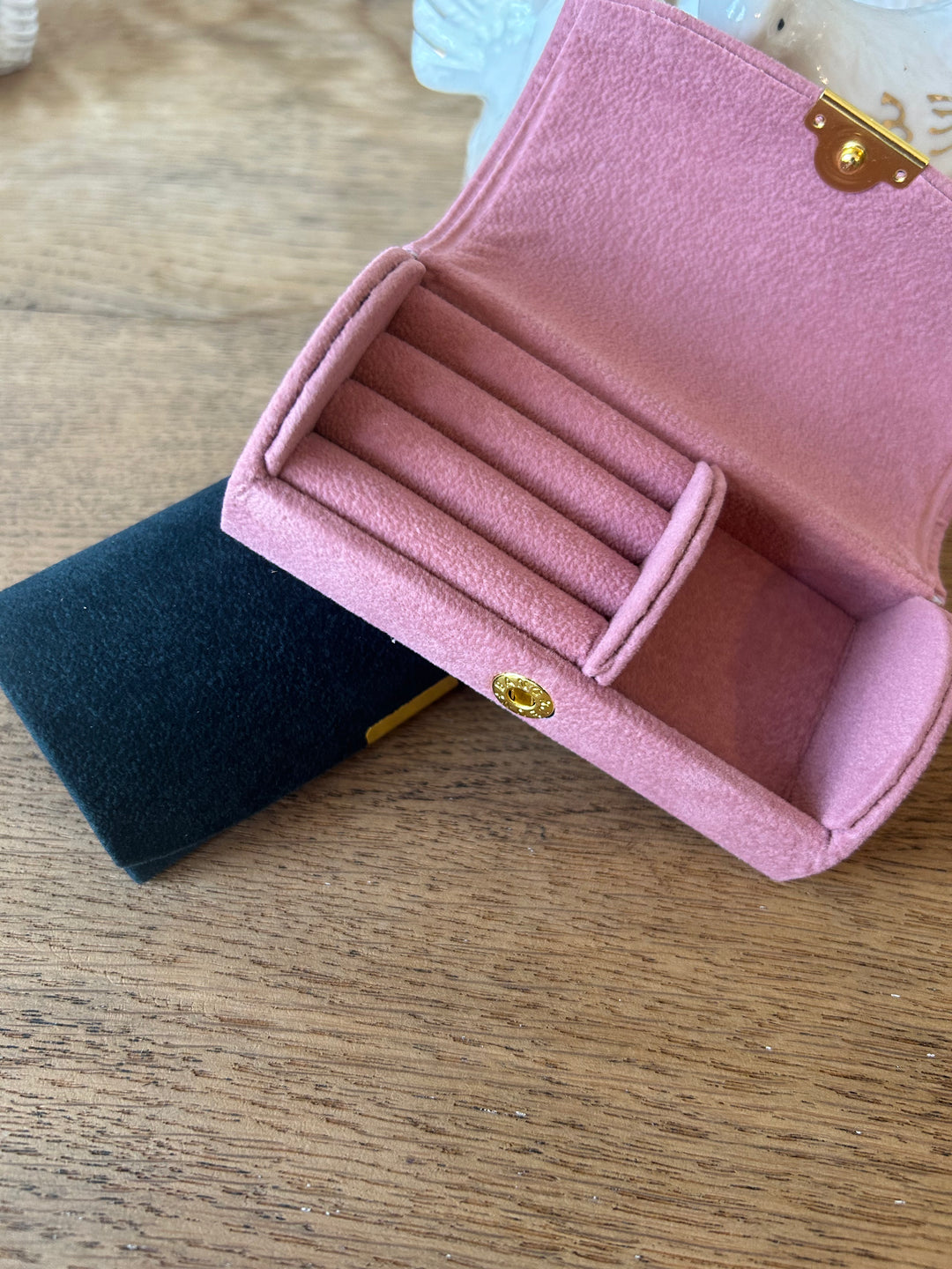 Kennedy Collective Half Round Velvet Jewelry Box