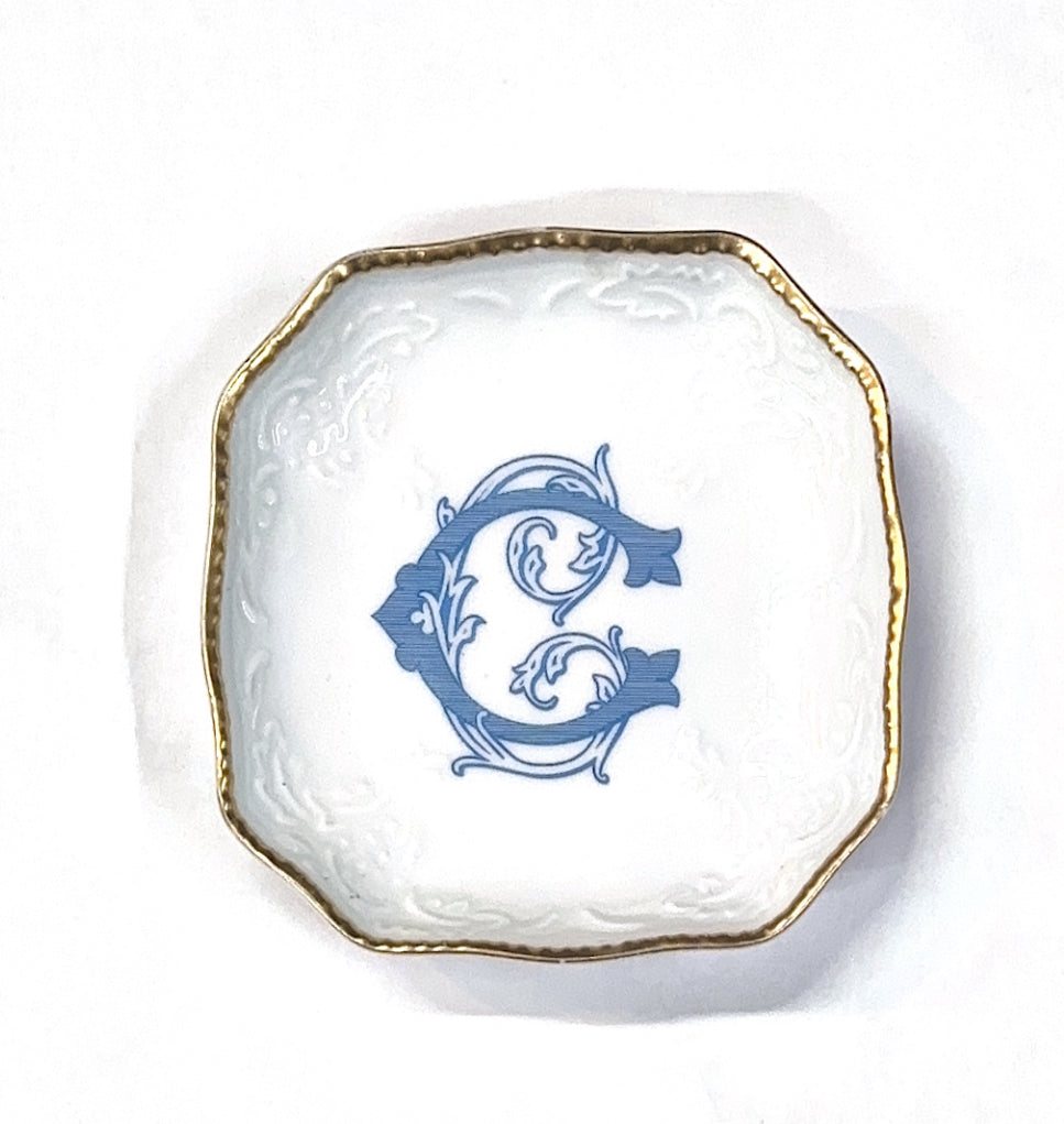 BonBon Dish Top 17 Wilson Blue Monogram