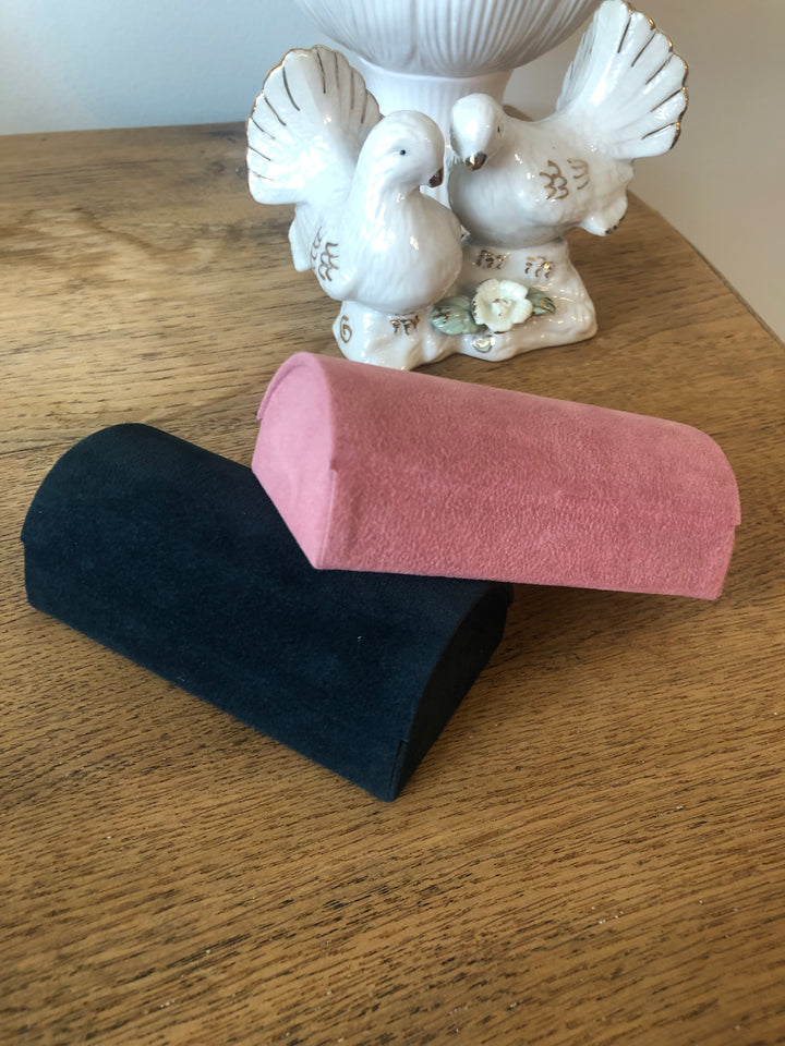 Kennedy Collective Half Round Velvet Jewelry Box