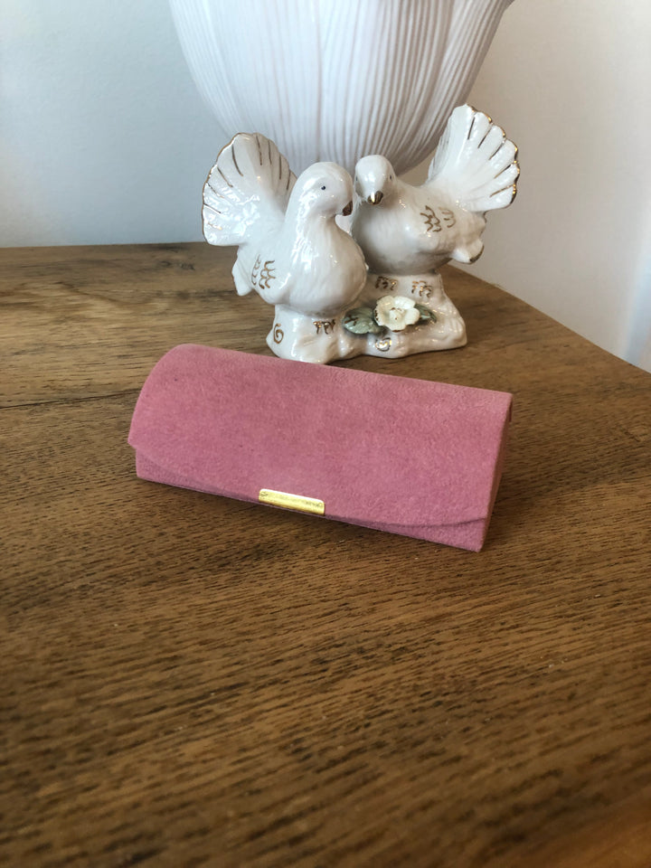 Kennedy Collective Half Round Velvet Jewelry Box