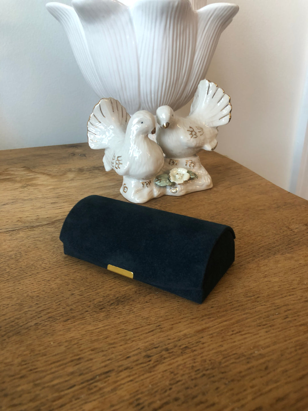 Kennedy Collective Half Round Velvet Jewelry Box