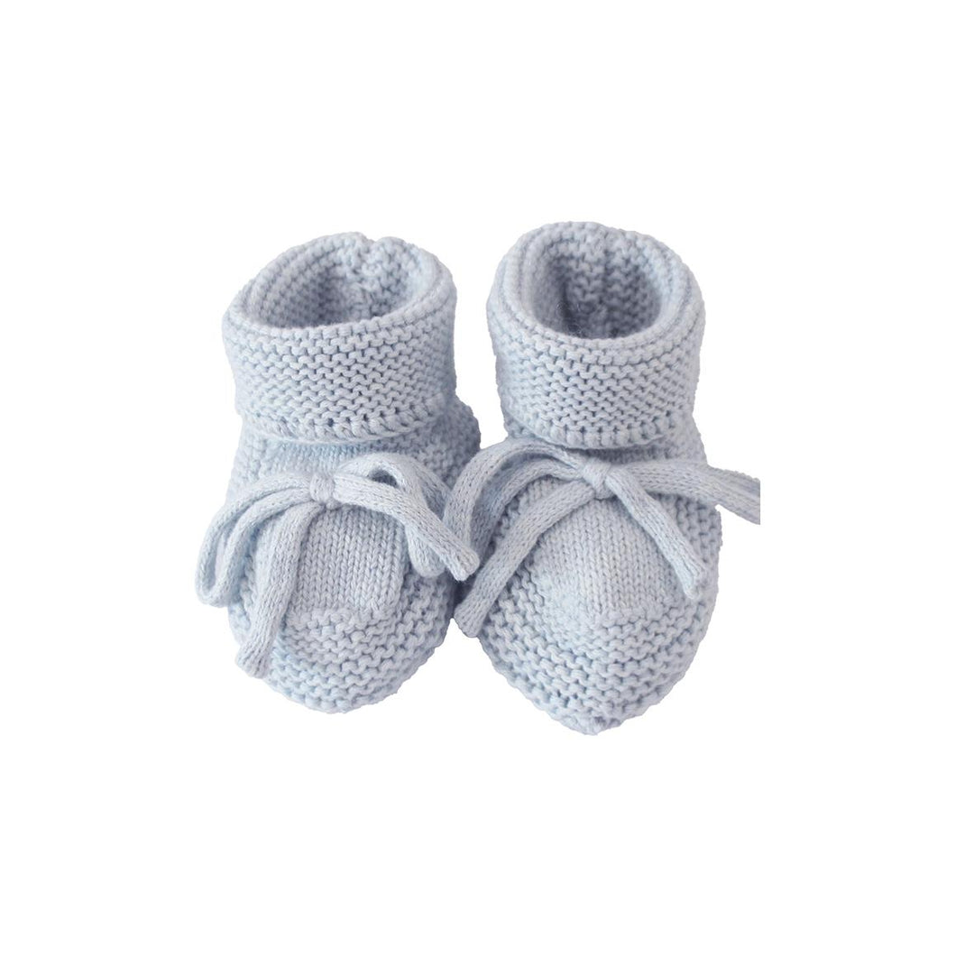 Knit Baby Booties Blue 0-6mth