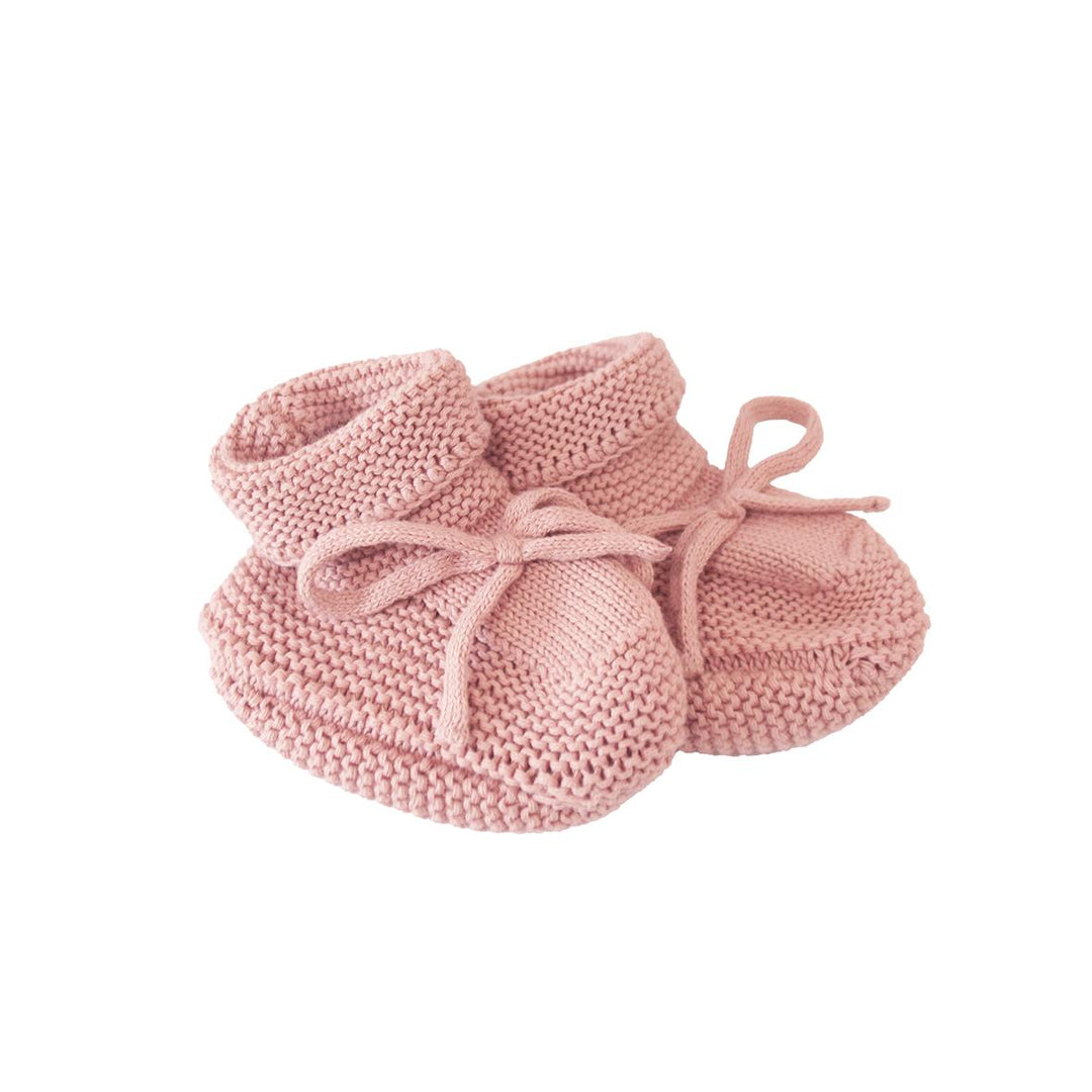 Knit Baby Booties Pink 0-6mth