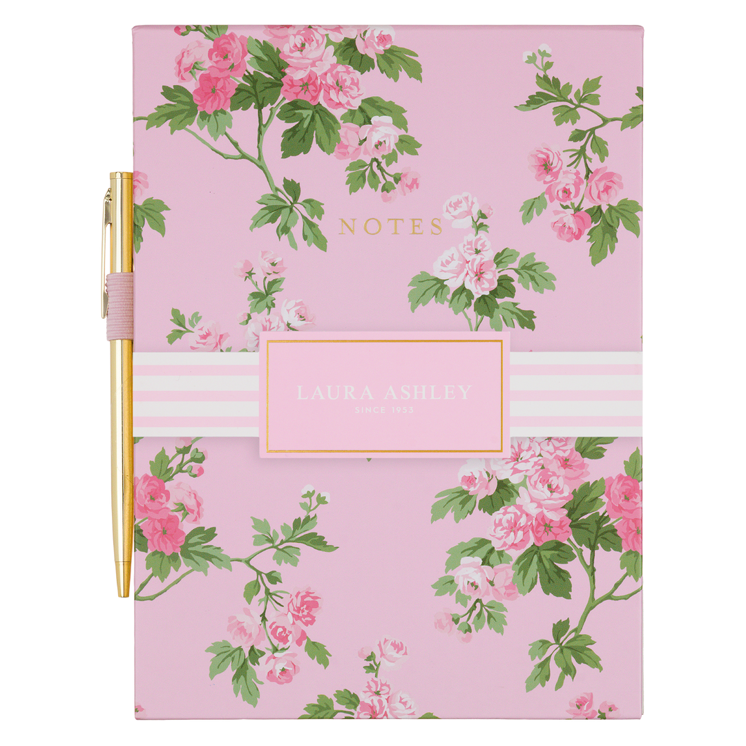 Laura Ashley - Pink Garden Blooms Flip Pad W/Pen
