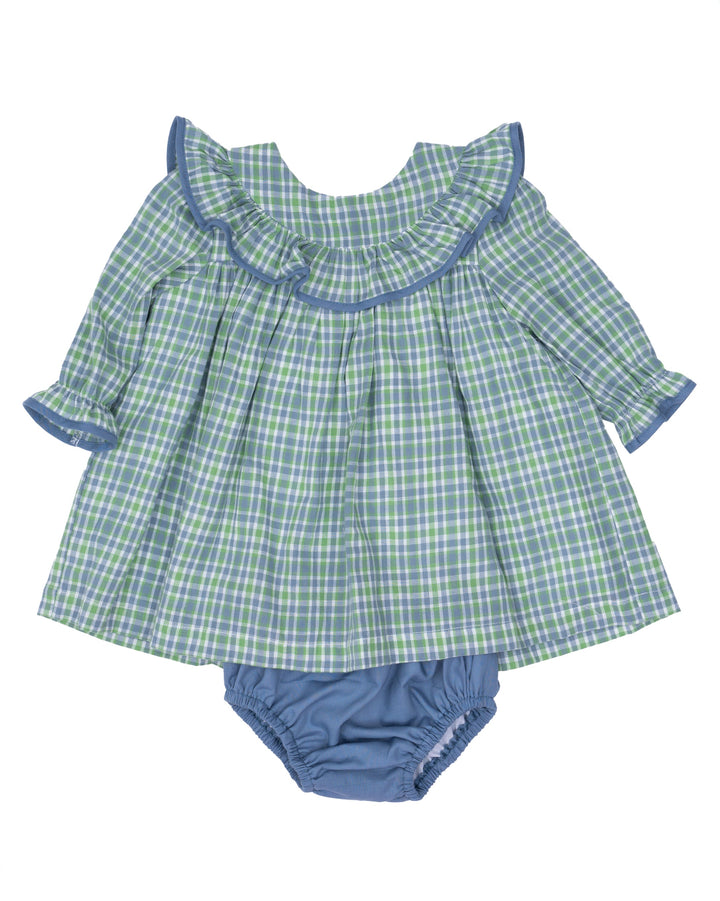Layla Bluegrass Plaid Bloomer Set