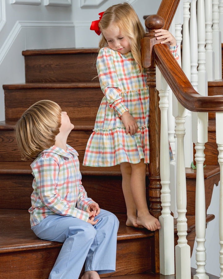 Boy's Harvest Gingham Pant Set