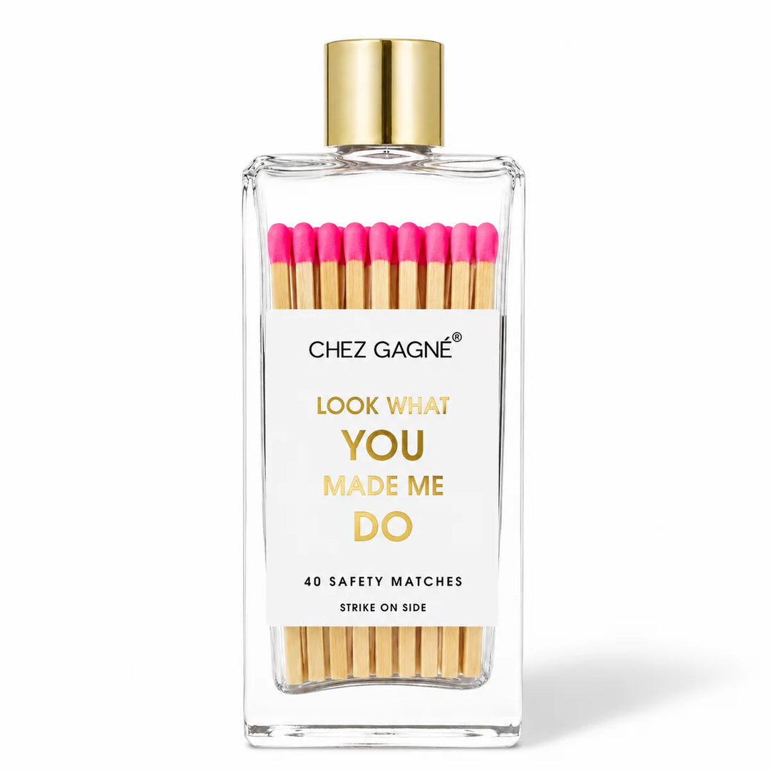 Look What You Made Me Do - Glass Bottle Matches - Bright Pink