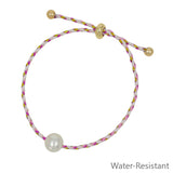 Pull String Threaded with Freshwater Pearl Bracelet