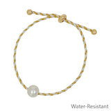 Pull String Threaded with Freshwater Pearl Bracelet