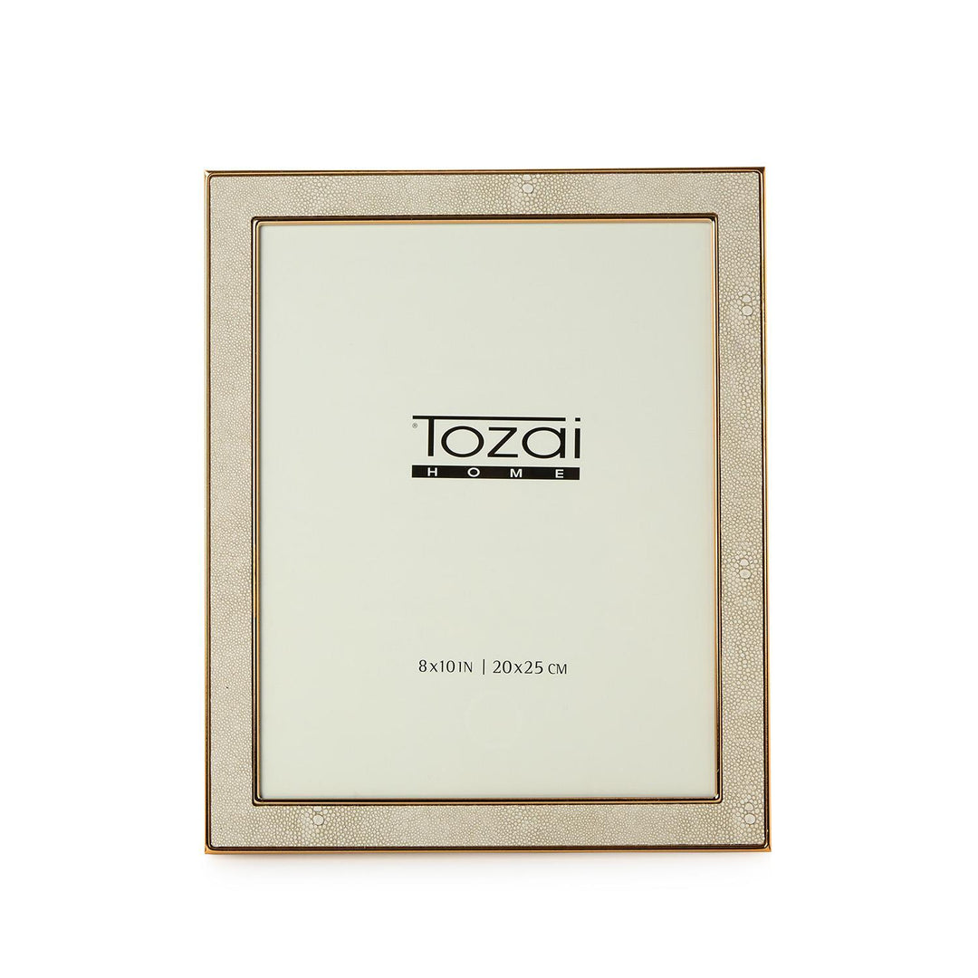 Astor, 8" x 10" Cream Shagreen Photo Frame