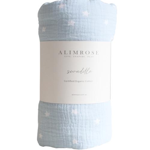 Muslin Swaddle Starry Night Blue
