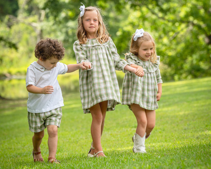 Layla Mallard Grove Plaid Bloomer Set