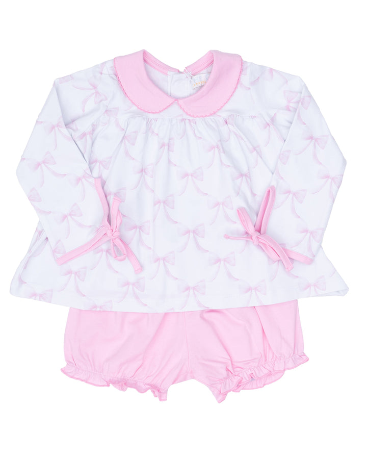 Mary Charlotte Bubblegum Bows Bloomer Set