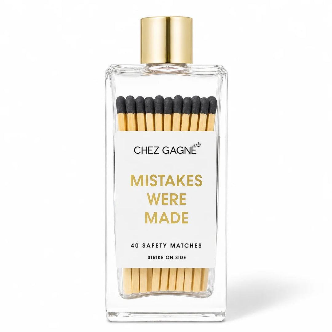 Mistakes Were Made - Glass Bottle Matches  - Black