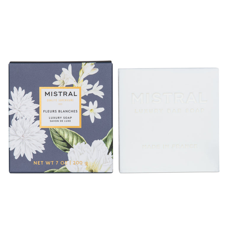 BAR SOAP 7 oz / 200g LUXE - FLEURS BLANCHES