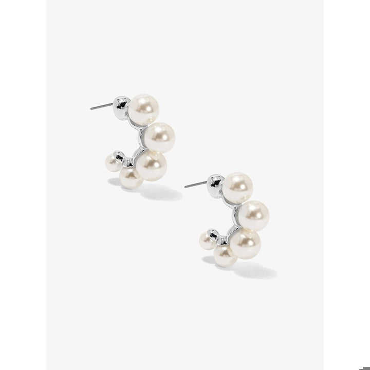 Multi Pearl Hoop Earring