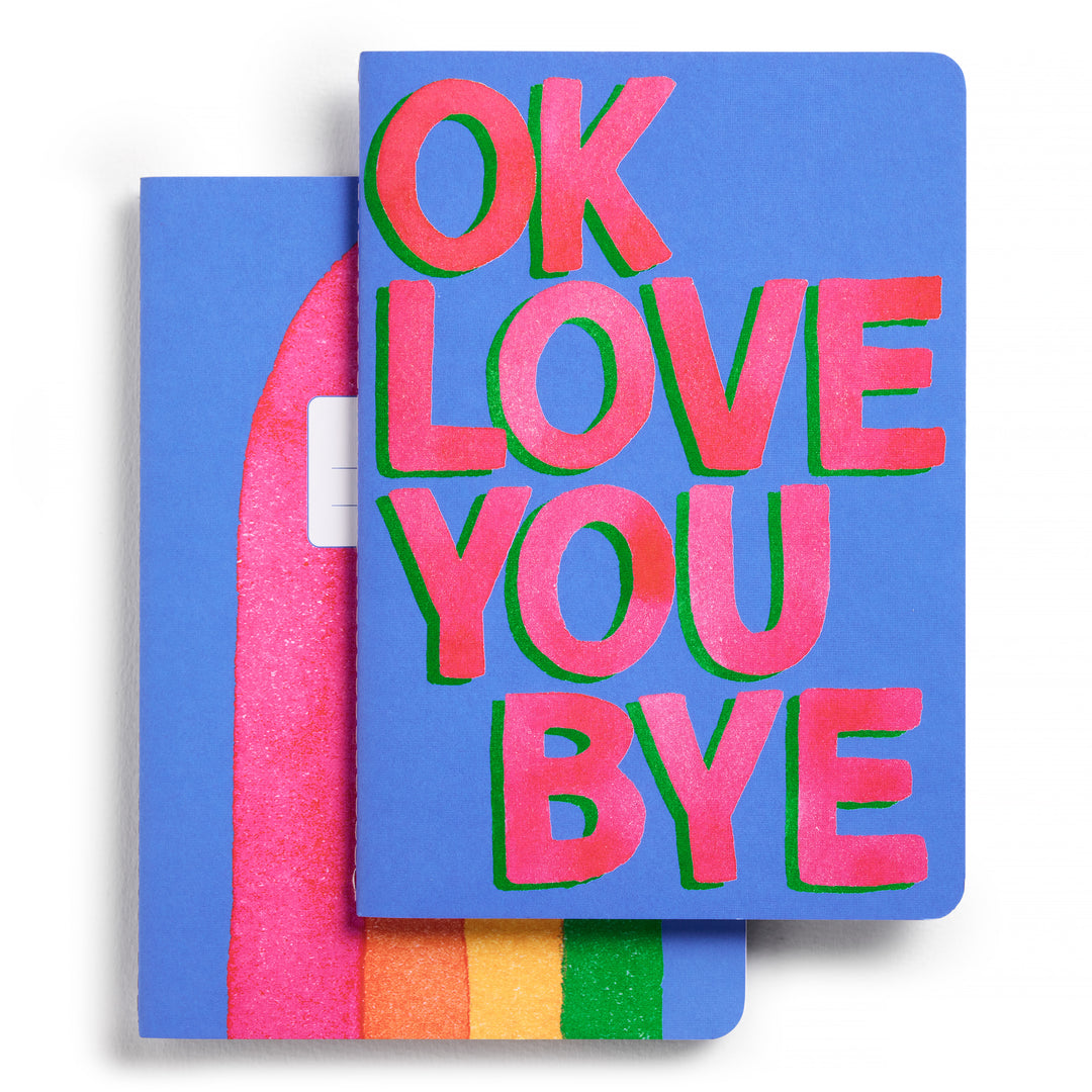 OKloveyoubye Stitched Notebook Set