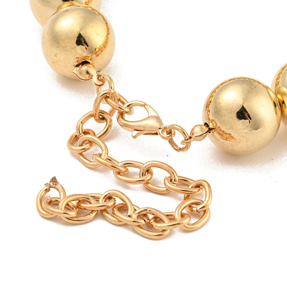 Chunky Bead Ball Chain Necklace