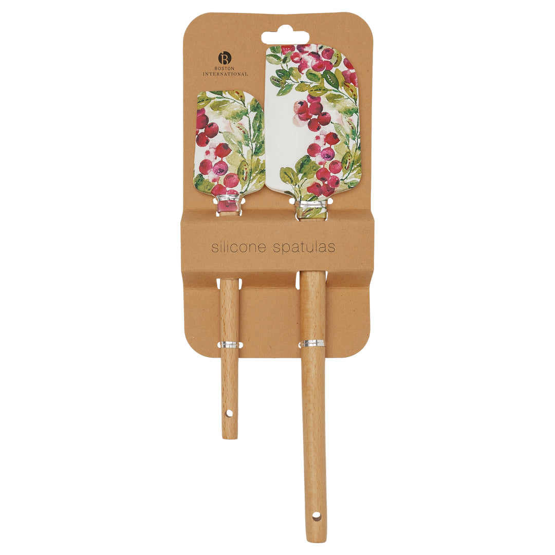 Cranberry Wreath Spatula Set