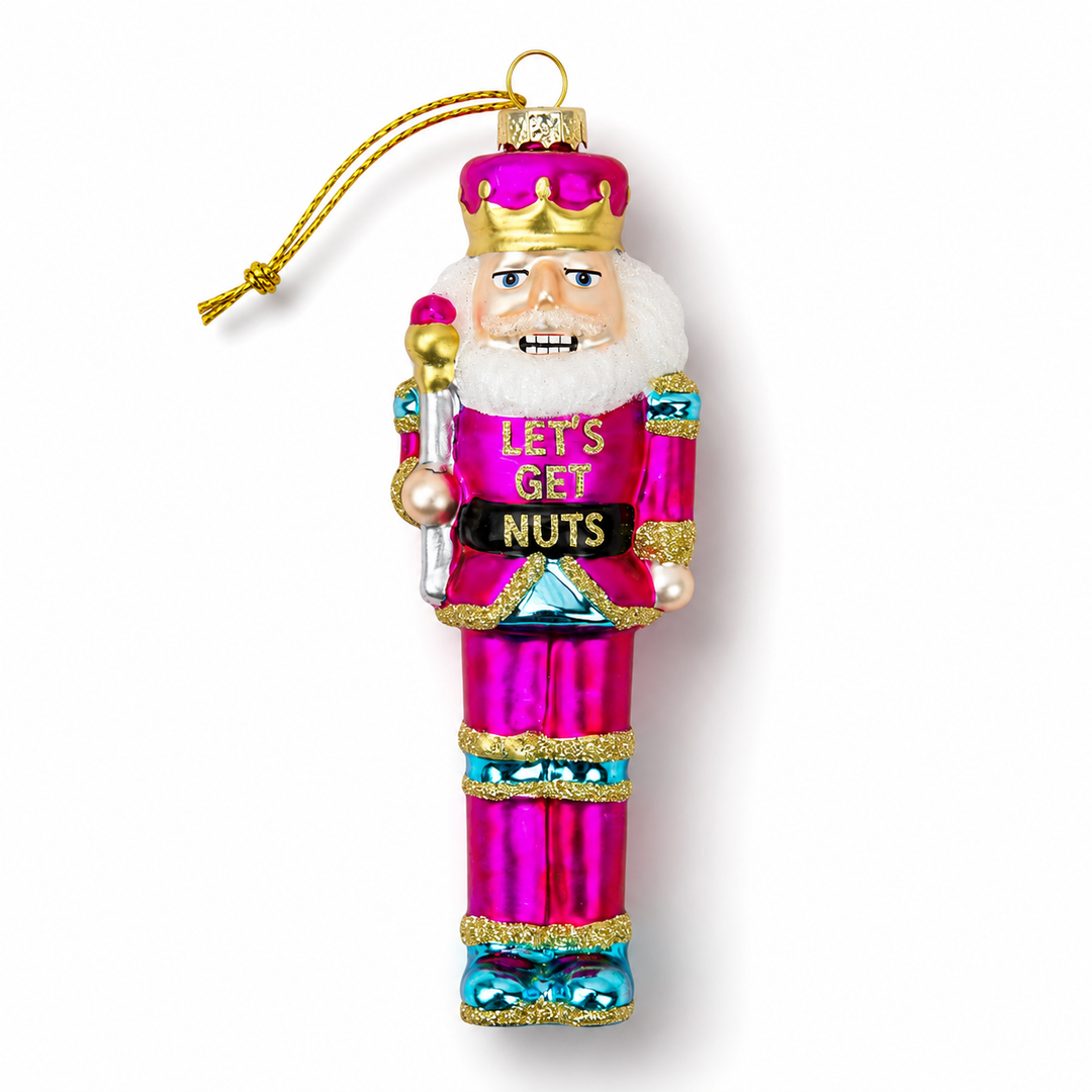 Let's Get Nuts - Nutcracker - Glass Ornament