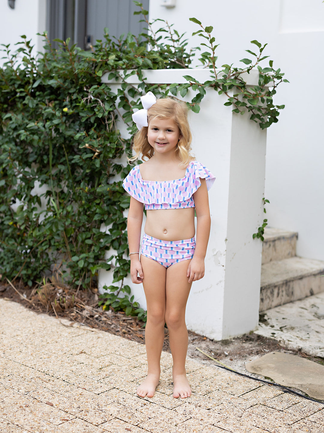 Hello Happiness Pink N' Blue Tween Two-Piece Swimsuit – The Oaks