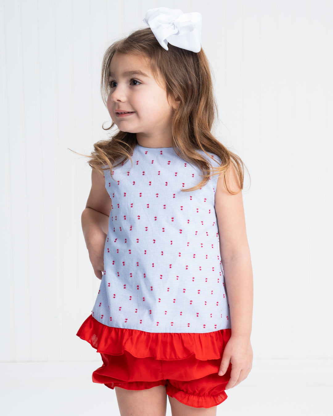 Blakely Star Spangled Swiss Dot Bloomer Set