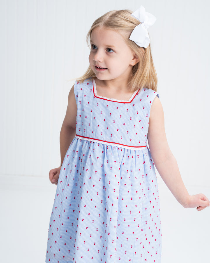 Darby Star Spangled Swiss Dot Dress
