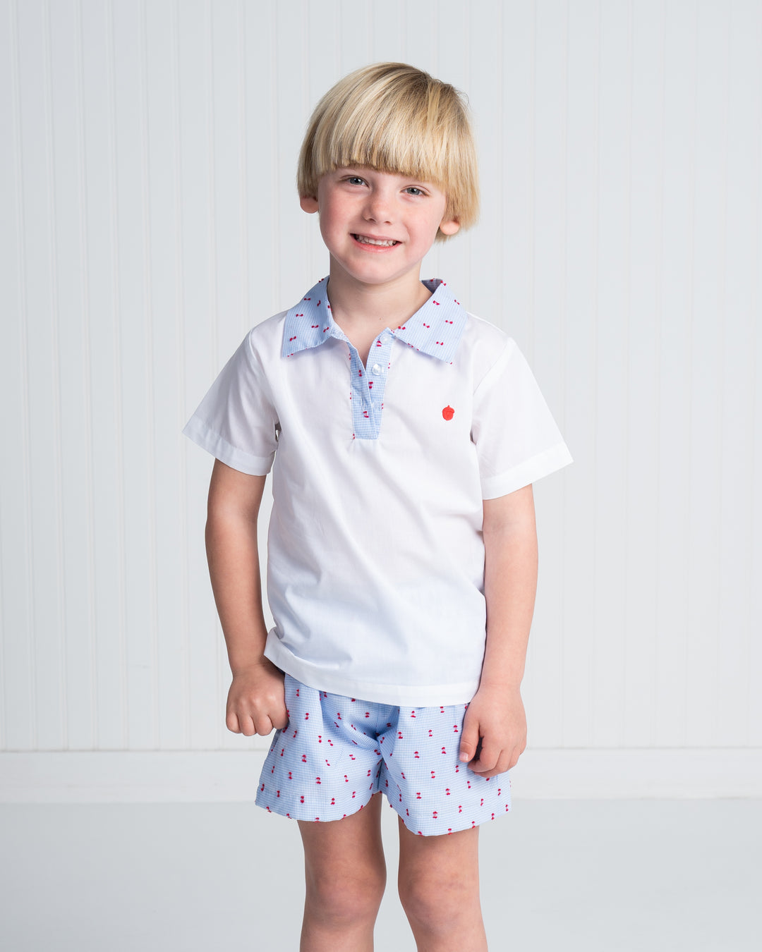 John Star Spangled Swiss Dot Short Set