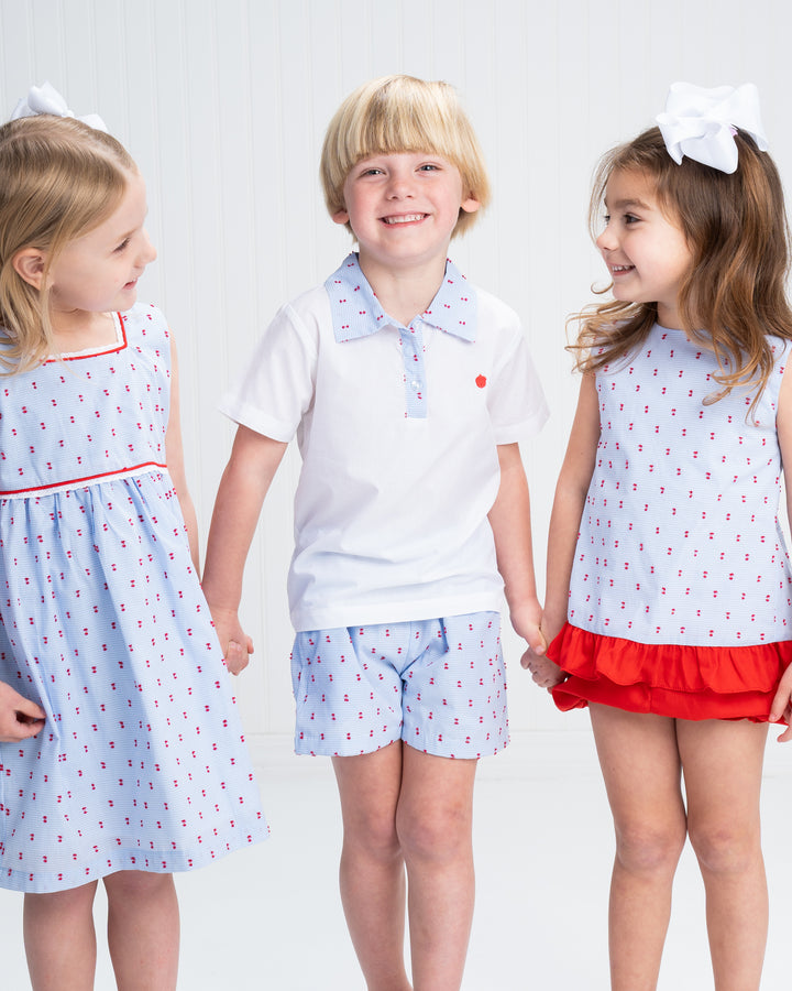 Blakely Star Spangled Swiss Dot Bloomer Set