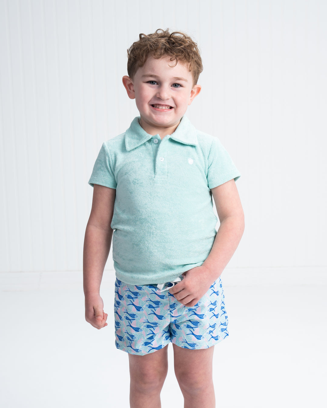 Watson Teal French Terry Polo