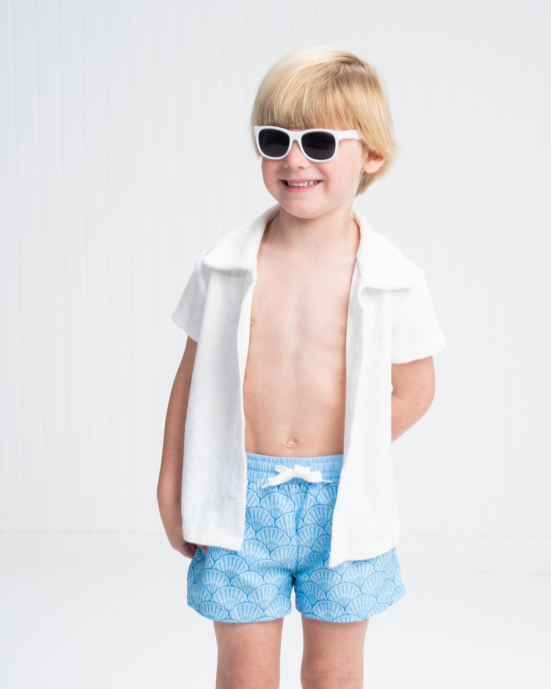Watson White French Terry Polo