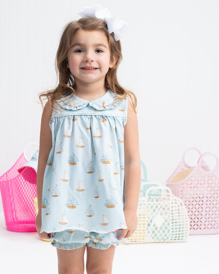 Ava Blue Sails Bloomer Set