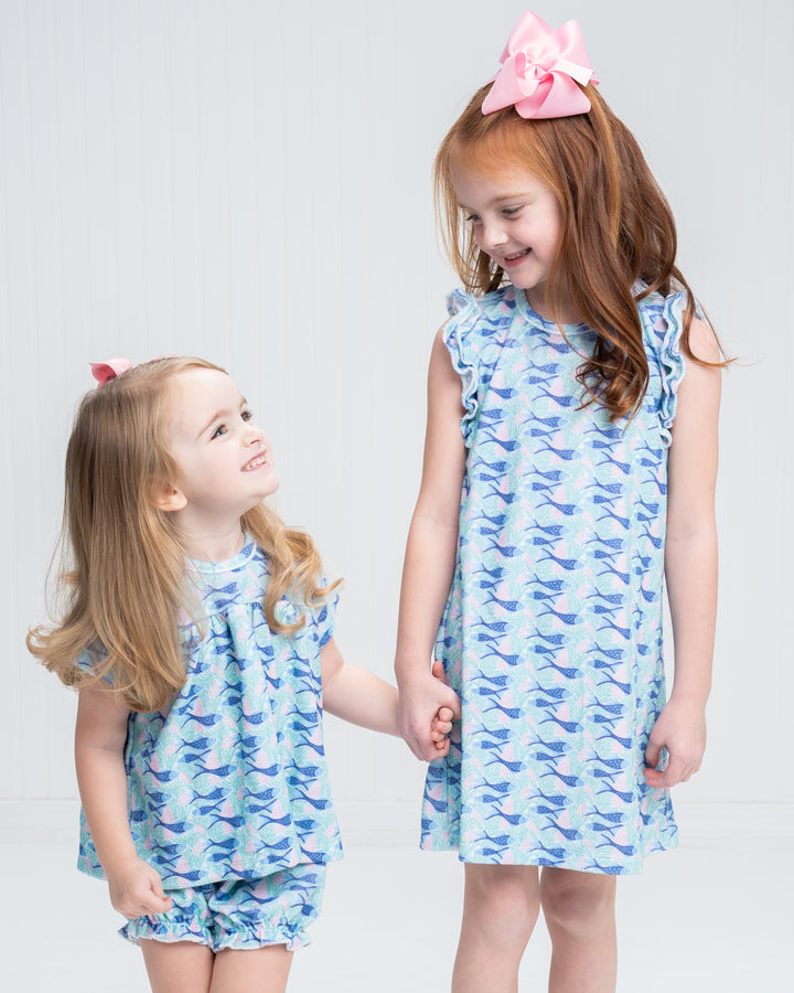 Lori Fishy Friends French Terry Cloth Dress