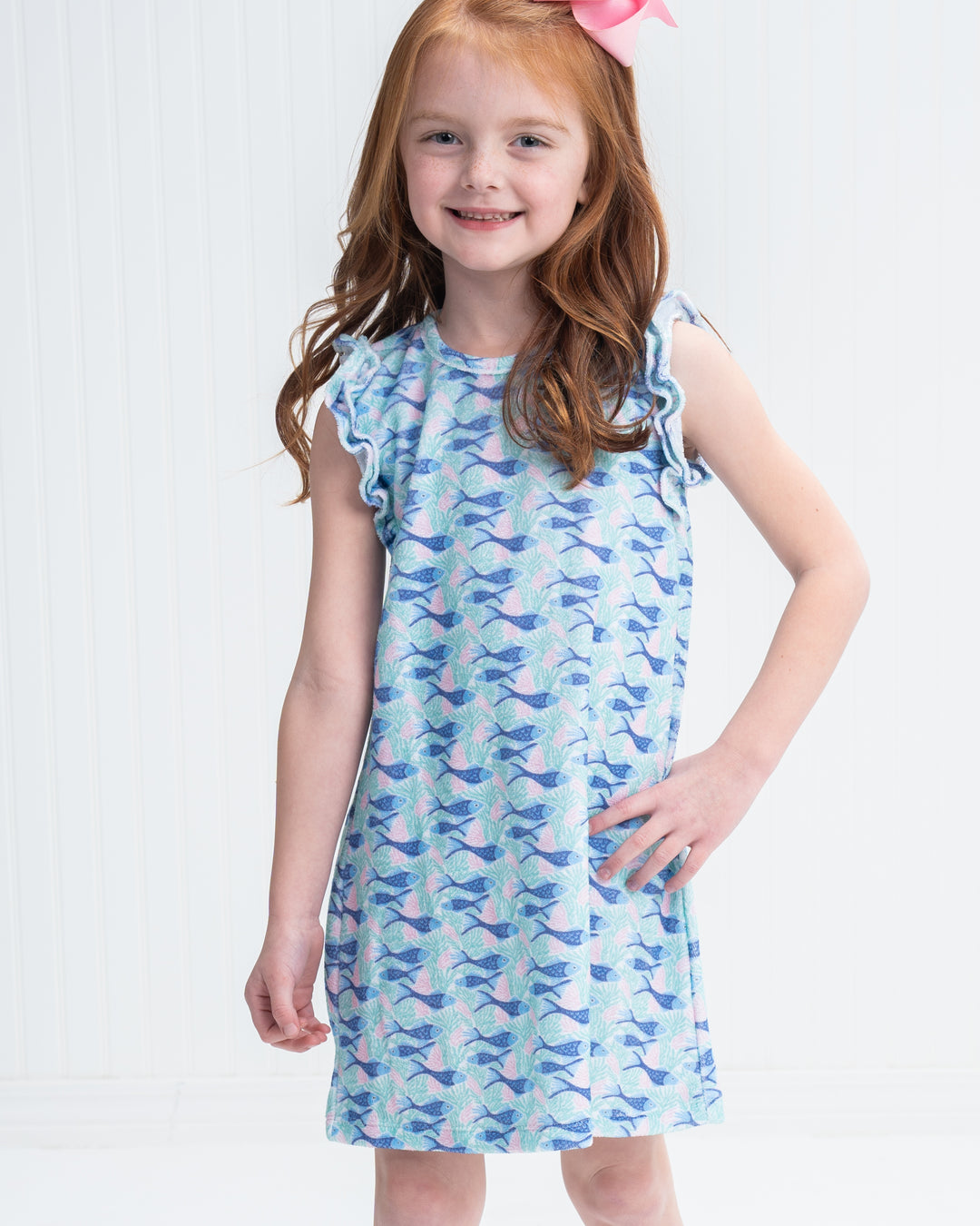 terry cloth dress Lori Fishy Friends French Terry Cloth Dress 5