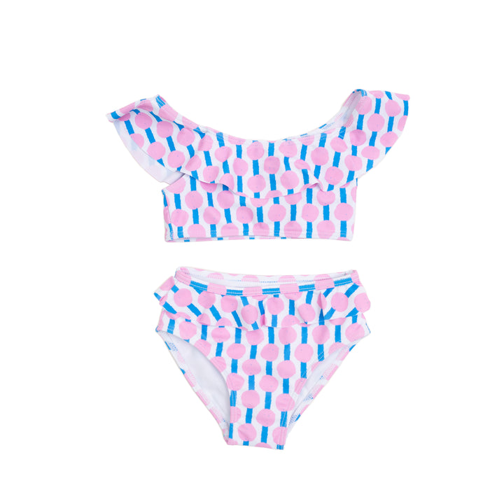 Hello Happiness Pink N' Blue Tween Two-Piece Swimsuit