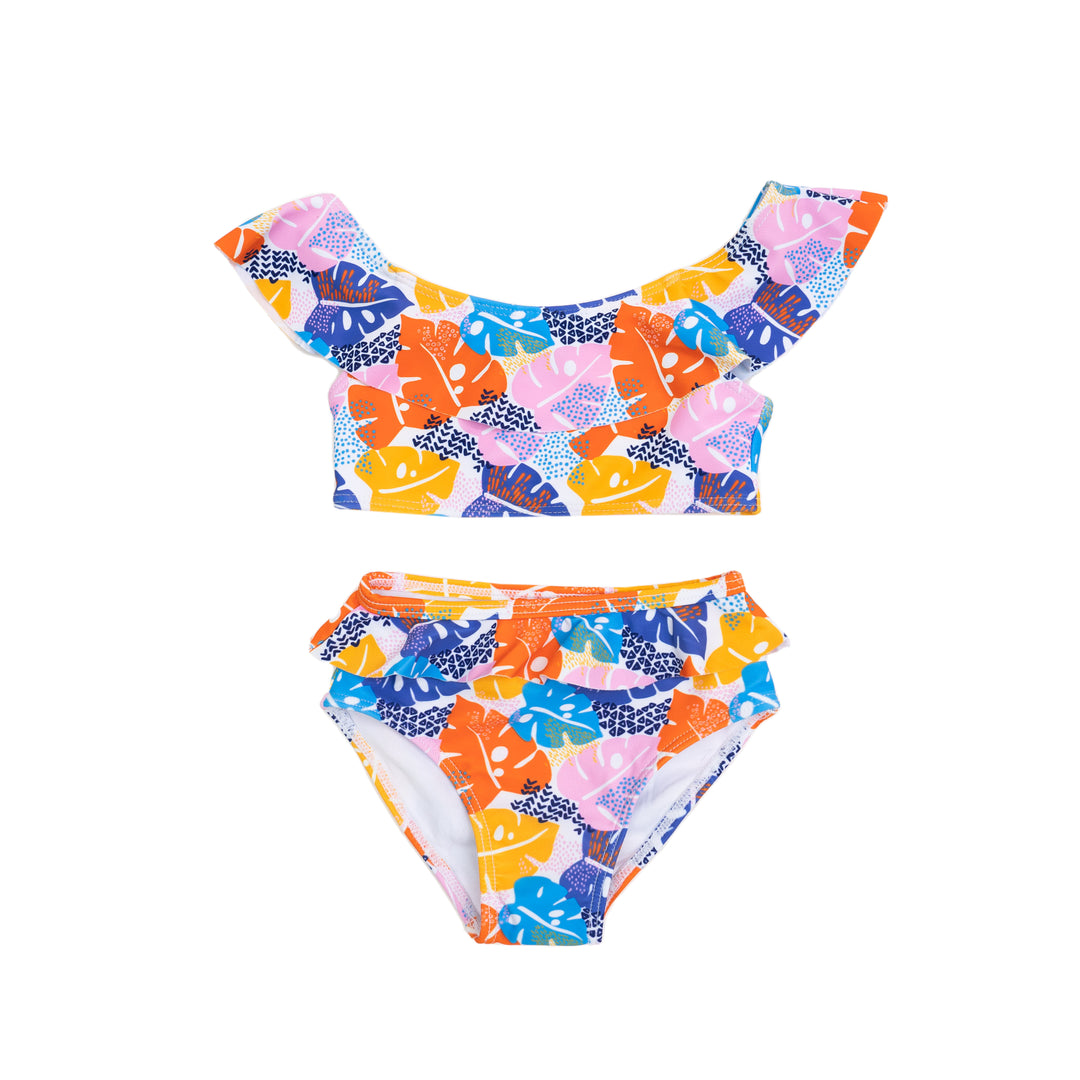 Hello Happiness Palm Leaf Tween Two-Piece Swimsuit – The Oaks