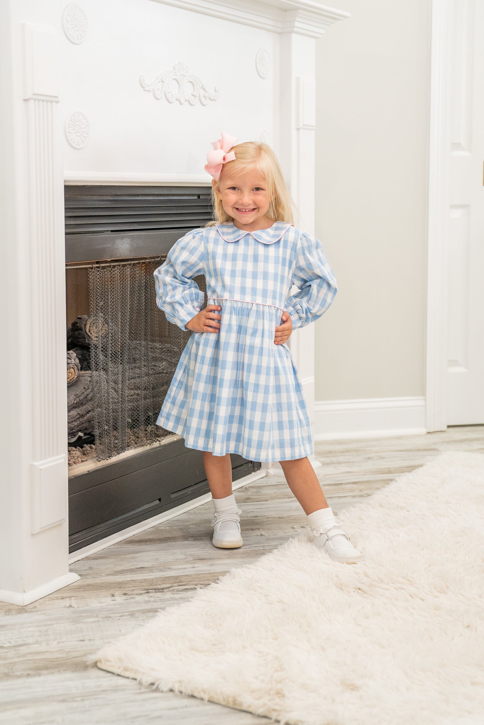 Jesmar blue gingham hotsell outfit with Birth Certificate Combo