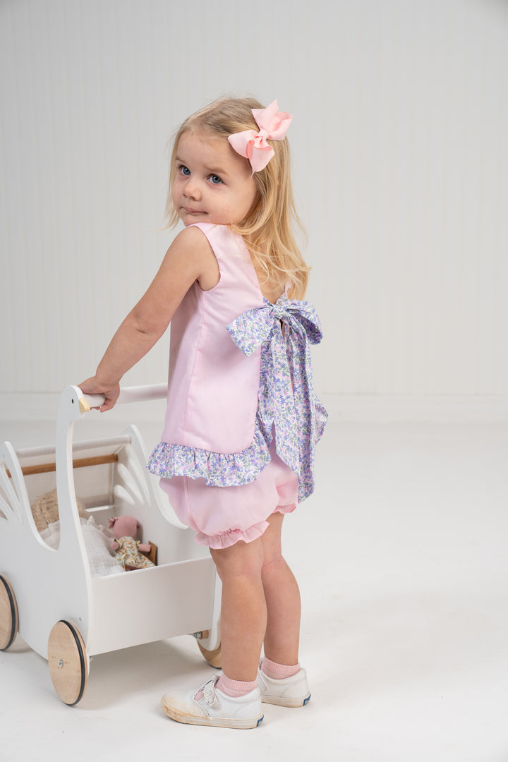 Blakely Pink & Lilac Floral Bloomer Set