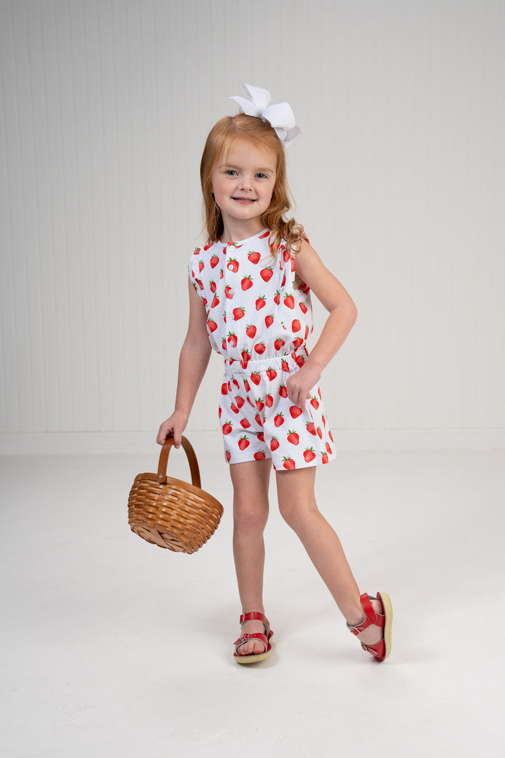 Kinsley Strawberry Romper