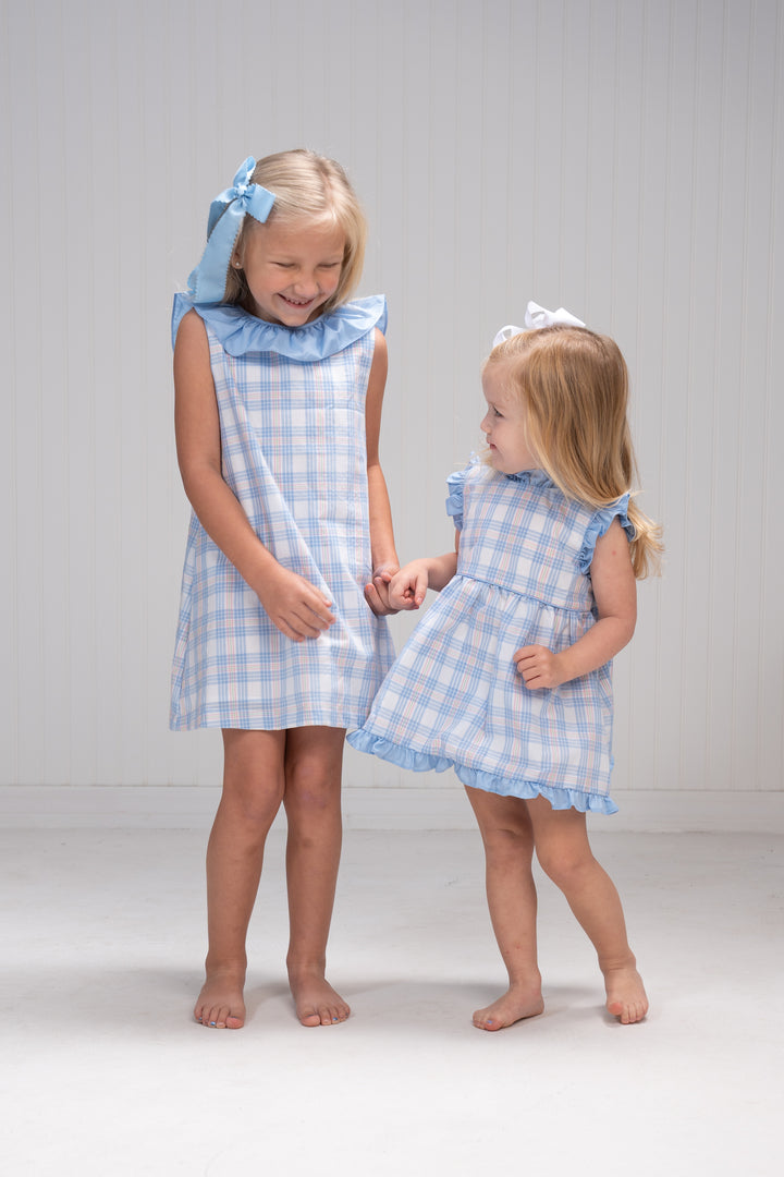 Ally Kole Pink & Blue Plaid Dress