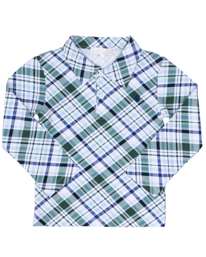 Watson Ivy League Plaid Long Sleeve Polo
