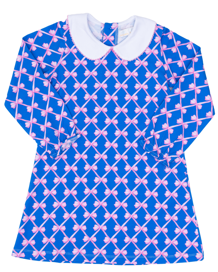 Presley Kait Blue Ribbon Bow Dress