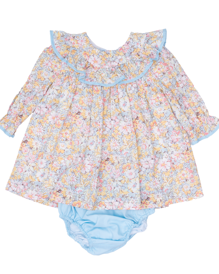Layla Prairie Blue Petals Bloomer Set